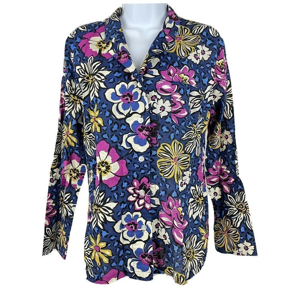 Vera Bradley Womens Size S Button Up Shirt Floral